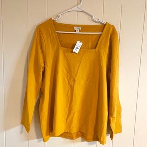 J. Crew Square Neck Long Sleeve